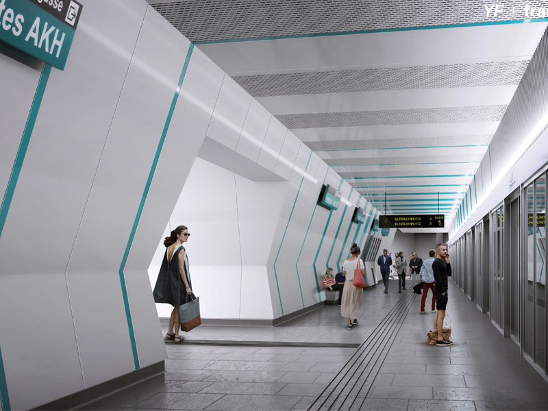 Türkis ist die neue Kennfarbe für Wiens sechste U-Bahnverbindung U5.