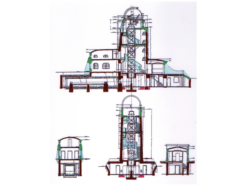 Schnitt durch den Einsteinturm